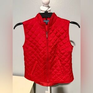 Karen Scott Vibrant Red Quilted Vest Petite M